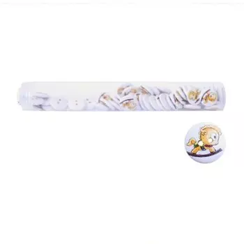 Пуговица деревянная «Мультяшные персонажи», 18 мм, 50 шт (Лошадка 1), 1 упак