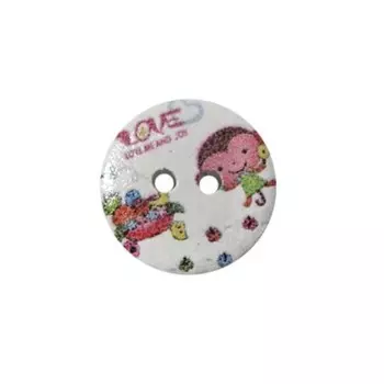 Пуговица деревянная «Мультяшные персонажи» 18 мм (Обезьянка 1), 100 шт