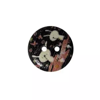 Пуговица деревянная «Мультяшные персонажи» 18 мм (Зайчики 4), 100 шт