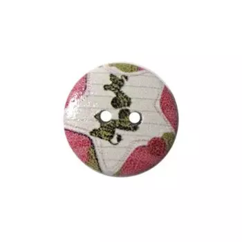 Пуговица деревянная «Орнамент» 15 мм (цвет 107), 100 шт