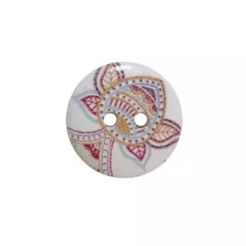 Пуговица деревянная «Орнамент» 15 мм (цвет 69), 100 шт