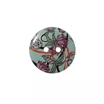 Пуговица деревянная «Орнамент» 15 мм (цвет 96), 100 шт