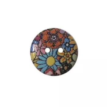 Пуговица деревянная «Орнамент» 18 мм (цвет 33), 100 шт