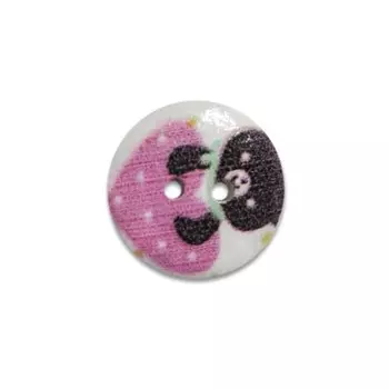 Пуговица деревянная «Сердечки» 18 мм (цвет 16), 100 шт