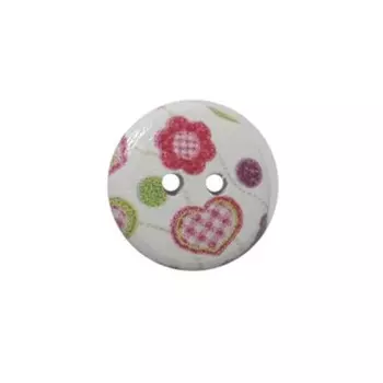 Пуговица деревянная «Сердечки» 18 мм (цвет 1), 100 шт