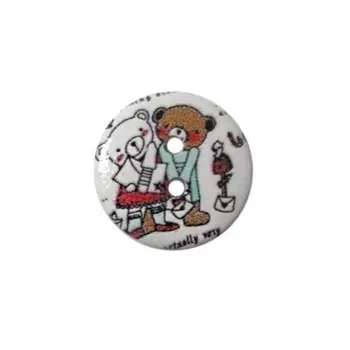 Пуговица деревянная «Сердечки» 18 мм (цвет 26), 100 шт