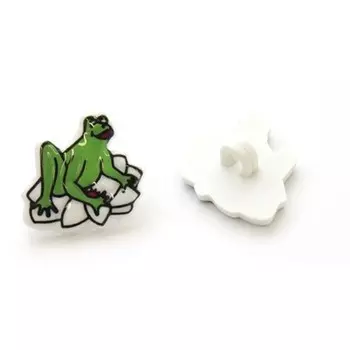 Пуговица «Лягушка» (094 зелёный), 72 шт