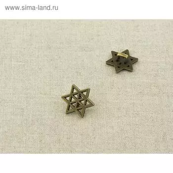 Пуговица металлическая, размер 18 мм