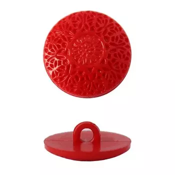 Пуговица на ножке, 22 мм (18-1664 красный), 36 шт