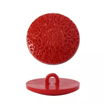 Пуговица на ножке, 25 мм (18-1664 красный), 36 шт