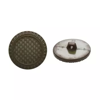 Пуговица на ножке, 28 мм (19-0512 тёмно-оливковый), 36 шт