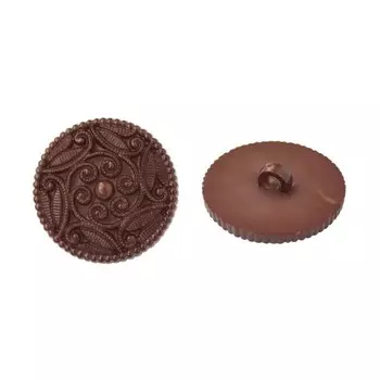 Пуговица на ножке, 28 мм (294 коричневый), 36 шт