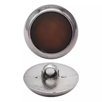 Пуговица на ножке 28L (коричневый), 36 шт