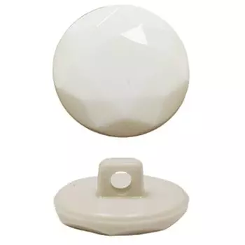 Пуговица на ножке бел. нейлон, 12 шт