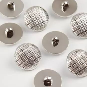 Пуговица на ножке, d = 22 мм, цвет серебряный