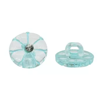 Пуговица на ножке со стразом 20L (11), 50 шт