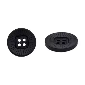 Пуговица на прокол L 25 мм (чёрный), 24 шт