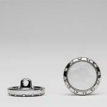 Пуговица «Перламутр в никеле» маленькая, размер 15 мм