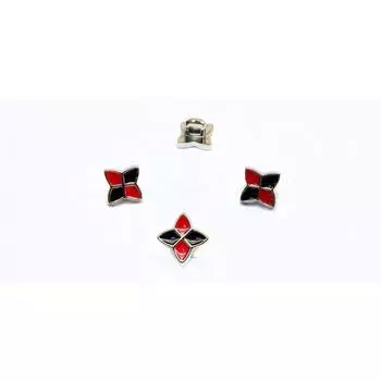 Пуговица «ПР124», цвет красно-черная