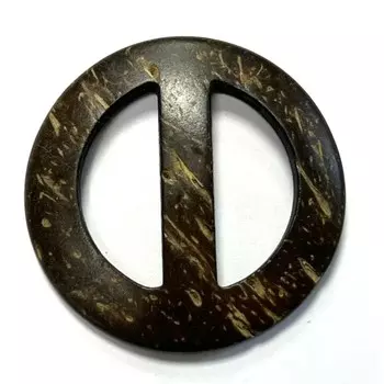 Пуговица «Пряжка», размер 70 мм, цвет тёмное дерево