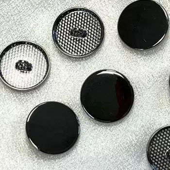 Пуговица, размер 17 мм, цвет чёрный никель