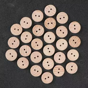 Пуговица с двумя отверстиями, круглая, 25 мм