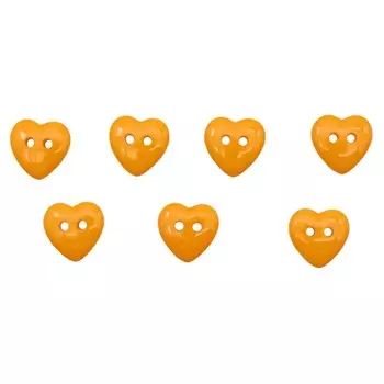 Пуговица «Сердце», 13 мм (жёлтый), 36 шт