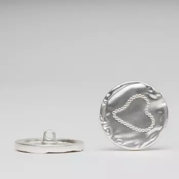 Пуговица «Сердце» большая, размер 22 мм