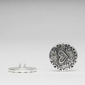 Пуговица «Сердечко» большая, размер 20 мм