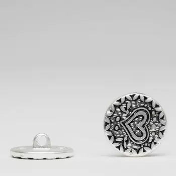 Пуговица «Сердечко» маленькая, размер 15 мм