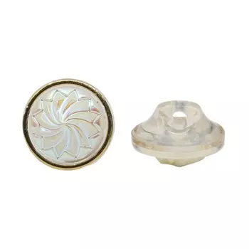 Пуговица-страза на ножке 20L, 50 шт