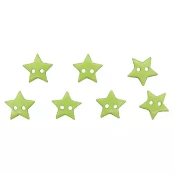 Пуговица «Звезда», 13 мм (зелёный), 36 шт