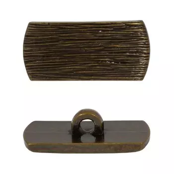 Пуговицы 2,5x1,2см (антик), 6 шт