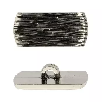 Пуговицы 2,5x1,2см (серебро), 6 шт