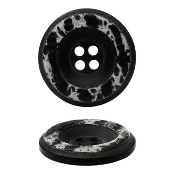 Пуговицы 30 мм (чёрный), 24 шт