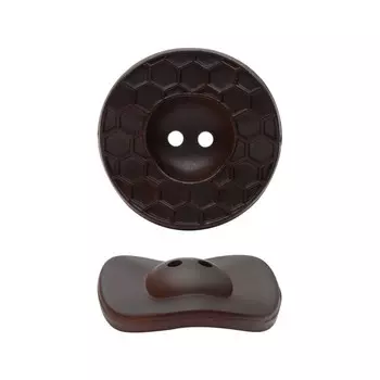 Пуговицы 32 мм на ножке (коричневый), 12 шт