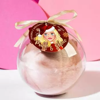 Пуховка с блёстками для естественного сияния кожи "Shine bright!"