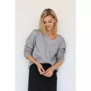 Пуловер женский, размер 50, цвет металлик