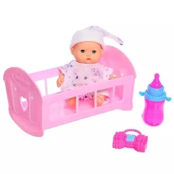 Пупс «Малыш» с кроваткой, с аксессуаром
