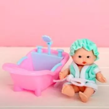 Пупс «Саша» в ванной, с аксессуарами, МИКС