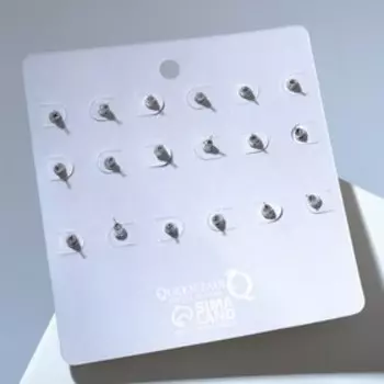 Пусеты 9 пар «Сюрприз» минимализм, цвет белый в золотисто-серебряном