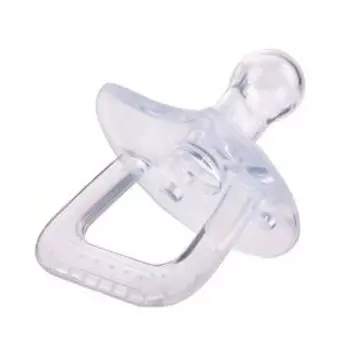 Соска - пустышка цельносиликоновая классическая Крошка Я, от 3 мес., цвет прозрачный