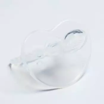 Соска - пустышка цельносиликоновая ортодонтическая Крошка Я, от 3 мес., прозрачный