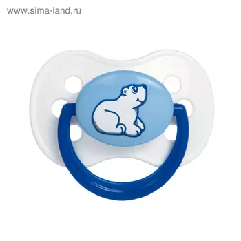 Пустышка круглая Animals, латекс, возраст от 0-6 месяцев, цвет МИКС