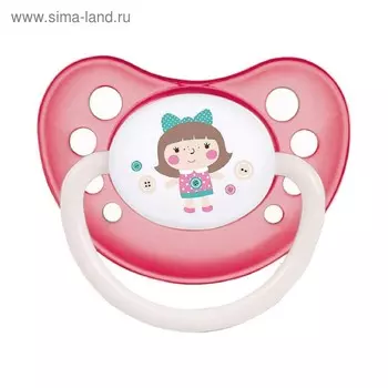 Пустышка латексная Canpol babies Toys, анатомическая, от 0-6 месяцев, цвет МИКС