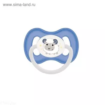 Пустышка силиконовая Canpol babies Bunny&Company, симметричная, от 6-18 месяцев, цвет голубой