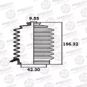 Пыльник рулевой системы Avantech BS0302