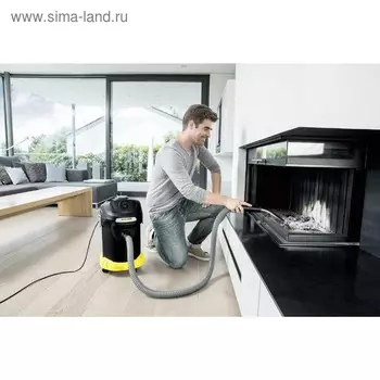 Пылесос для золы Karcher AD 4 Premium, 600/150 Вт, 17 л/металл, чёрно-жёлтый