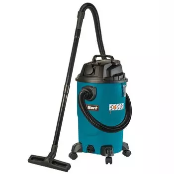 Пылесос строительный BORT BSS-1430-P, 1400 Вт, d=32 мм, 42 л/сек, сухая и влажная уборка