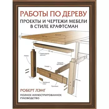 Работы по дереву. Проекты и чертежи мебели в стиле крафтсман. Лэнг Р.